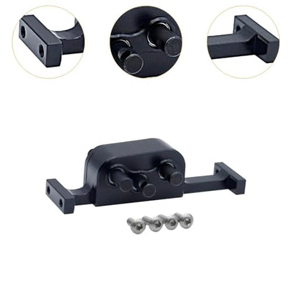 RC Car Transfer Case Chassis Gearbox Aluminum Alloy Crawler Metal Replacement DIY Kit Transfer Case with Steel Shaft Suitable for RC Rock Crawler, Black
