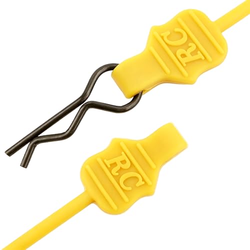 1.0mm RC Cars Body Clips with Pull Tabs for Universal 1/14 1/16 1/18 SCX24 Remote Control Car Compatible with Redcat HPI Himoto HSP Exceed Truck Buggy(10 Pieces,Yellow) - color: Yellow