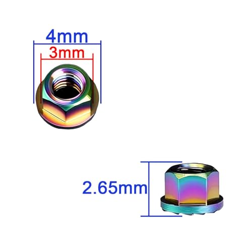 8PCS Grade 5 Titanium Precision M2 Wheel Nuts for Axial SCX30 1/30 RC Crawler Car Upgrades