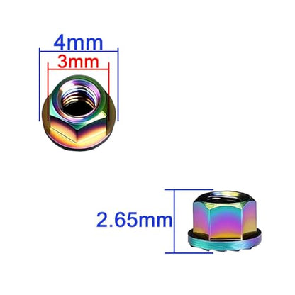 8PCS Grade 5 Titanium Precision M2 Wheel Nuts for Axial SCX30 1/30 RC Crawler Car Upgrades