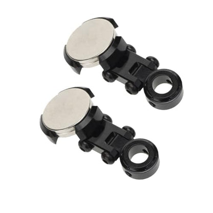 2 Pieces Aluminum Alloy Magnetic Invisible Body Post Mount Compatible for 1/10 SCX10 D90 RC Car Modification Kits (Black) - color: Black