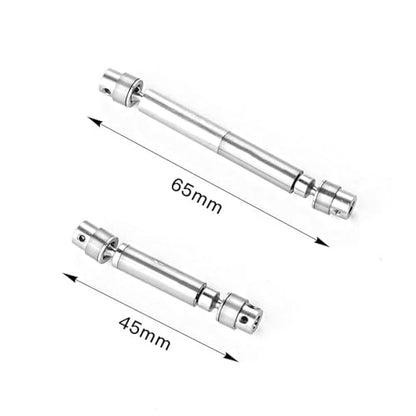 RC Parts Compatible with HOBBYPLUS CR-18P for Rock for TRX4 for Redcat 4WD 1/18 RC Crawler Car Parts 2pcs Metal Center Drive Shaft Set(Black)