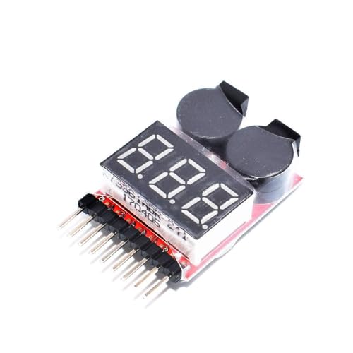 Generic Digital 2 in 1 1S-8S Lithium Battery Low Voltage Indicator Buzzer Alarm Module for Lipo/Li-ion/Fe RC Helicopter Battery Tester