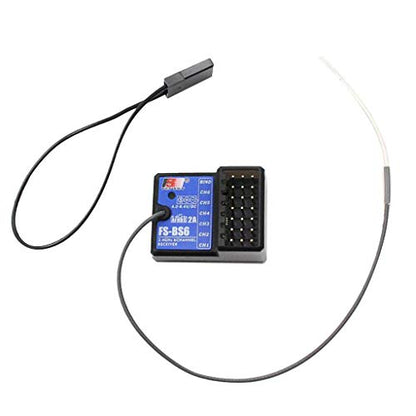 HOBBYMATE Flysky FS-BS6 Receiver for FS-GT5 Rc Car Radio Transmitter/Remote Controller, 6 Channels with Gyro Stabilization System