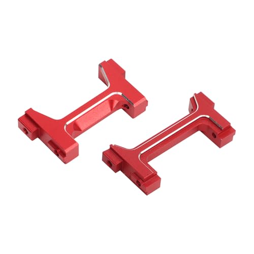 Srliya Aluminum Front and Rear Bumper Mounts Set RC Bumper Mount for 1/18 RC Crawler (Red)