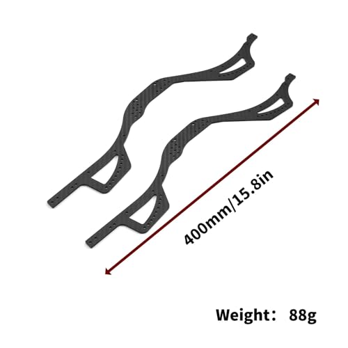 RC Car Frame Parts for Axial for SCX10 Pro Comp 1/10 RC Crawler Car Parts Left Right Carbon for Chassis Rail Frame Mount Set