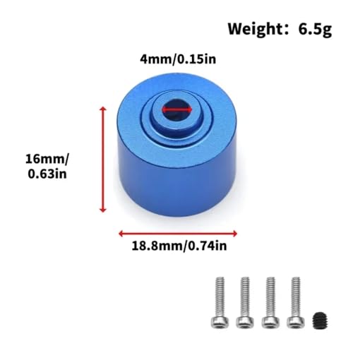 RC Modifications Spare Compatible with MJX H16 16207 16208 16209 1/14 1/16 RC Car Upgrade Parts Accessories Metal Differential Case Diff Housing - color: Blue