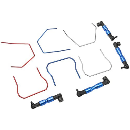 ShareGoo Front & Rear Sway Bar Kit Anti-Roll Bar Set Upgrade Parts Compatible with Traxxas 4X4 Slash Stampede Rustler Rally 1/10 RC Car