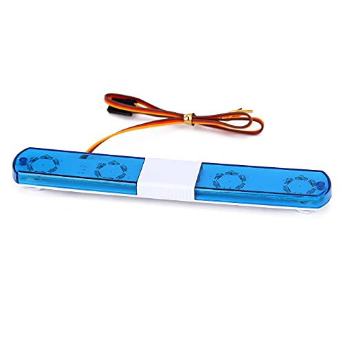 Multi-Function LED Police Flash Light Bar Lamp for 1/10 1/8 1/12 RC Model Car WPL D12 HSP TRX4 Tamiya CC01 D90 SCX10 (145mm Blue) - color: 145mm Blue