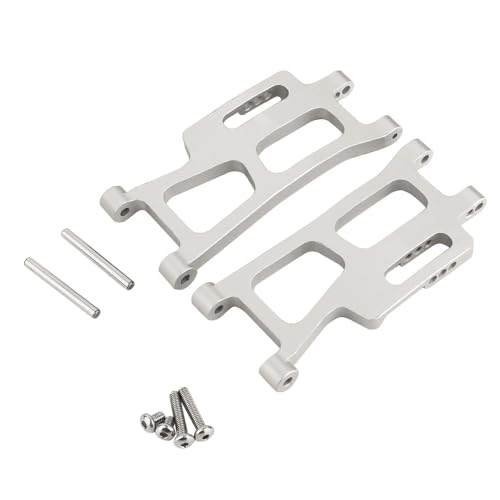 Aluminum Front Rear Swing Arm & Steering Knuckle C-Hub Kit Compatible with 1/14 MJX Hyper Go 14210 14209 H14BM RC Upgrade Parts (Silver) - color: Silver