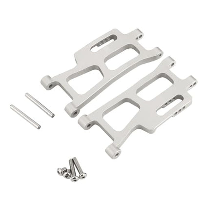 Aluminum Front Rear Swing Arm & Steering Knuckle C-Hub Kit Compatible with 1/14 MJX Hyper Go 14210 14209 H14BM RC Upgrade Parts (Silver) - color: Silver