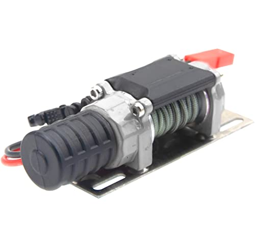 RC Crawler Winch w/Steel Wire Compatible with Traxxas TRX4 Axial SCX10 90046 RC4WD D90 Redcat Gen8 1/10 RC Crawler Car Option Part (Silver) - color: Silver