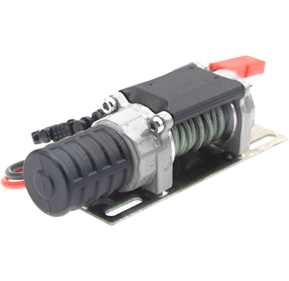 RC Crawler Winch w/Steel Wire Compatible with Traxxas TRX4 Axial SCX10 90046 RC4WD D90 Redcat Gen8 1/10 RC Crawler Car Option Part (Silver) - color: Silver