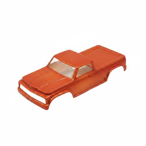 Menolana Scale Vehicle Cover RC Pickup Body Shell Truck Shell Model Body Shell Outer Shell with Ready Mounting Points Suitable for RC Hobby Builders Track Use Trail Runs Display Setups, Orange - color: Orange