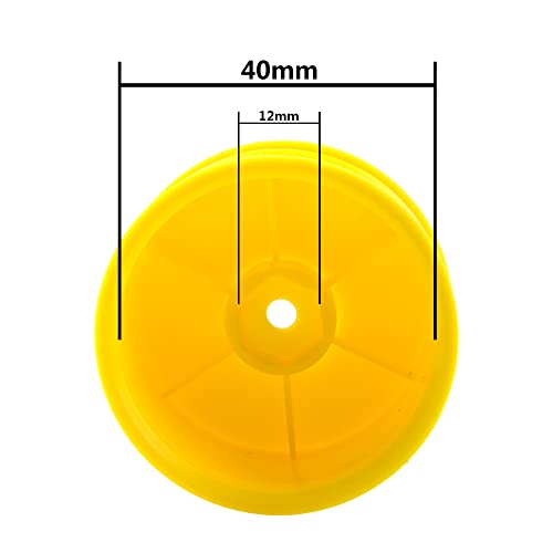 RC 12mm Hex Hub Wheel Rims & Rubber Tires Compatible with HSP Tamiya HPI Kyosho 1/10 On-Road Touring Car WLtoys 1/14 144001 Traxxas 1/16 Slash RC 1/18 A959B Buggy (Yellow) - color: Yellow