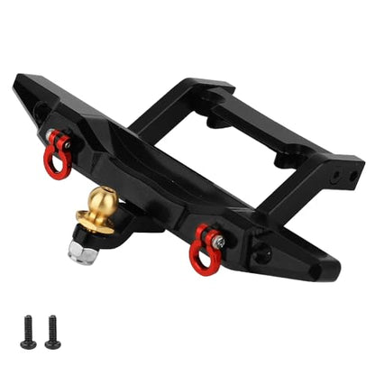 Front & Rear Bumper Aluminum for Traxxas 1/18 TRX4M TRX-4M Defender RC Crawler Car Upgrade Parts (Black) - color: Black