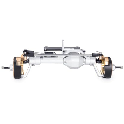  Front Rear Portal Axle Set CNC Aluminum & Brass 4WS Axles for 1/10 RC Crawler Axial Capra 1.9 UTB Cheater Rigs LCG Chassis Upgrade Parts (Silver Front) - color: Silver Front