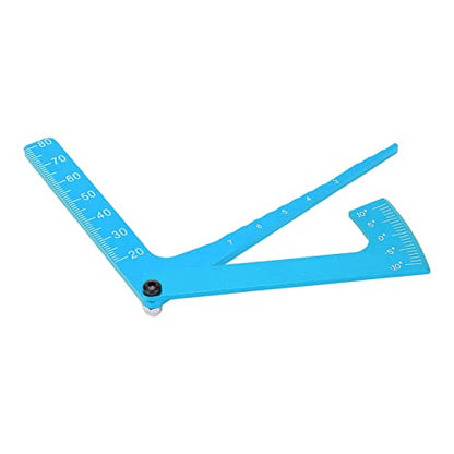RC Rim Camber Gauge, Adjustable Aluminum Alloy Wheel Alignment Tool for RC Car, Blue Height Ruler for Remote Control Vehicle Setup and Maintenance - color: Blue