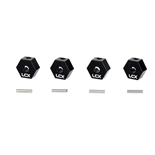 LCX Racing 1/10th RC Crawler Car 12mm x 6mm Aluminum Wheel Hex Hubs Drive Adapter for Axial SCX10 SCX10 II 90046