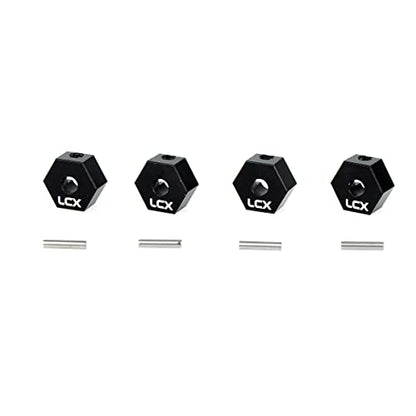 LCX Racing 1/10th RC Crawler Car 12mm x 6mm Aluminum Wheel Hex Hubs Drive Adapter for Axial SCX10 SCX10 II 90046