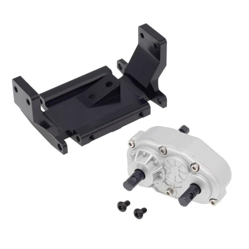 Metal R3 Single Speed Gearbox Transfer Case Compatible with 1 10 Scale RC Crawler Compatible with Gelande II FJ40 G2 D110 and Similar Models(Transfer Case Silver) - color: Transfer Case Silver
