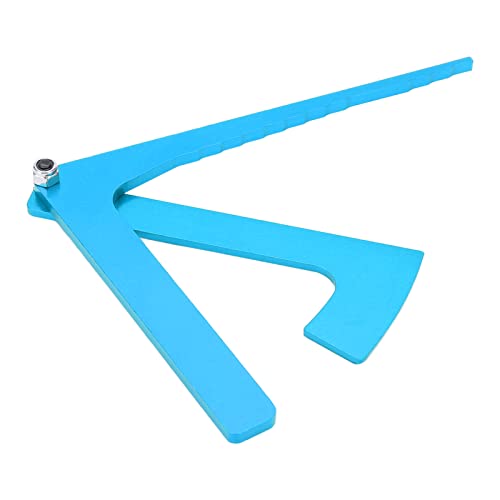 RC Rim Camber Gauge, Adjustable Aluminum Alloy Wheel Alignment Tool for RC Car, Blue Height Ruler for Remote Control Vehicle Setup and Maintenance - color: Blue