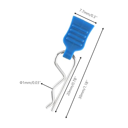 50 Pieces 1mm Universal RC Body Clips with Pull Tabs Car Clips RTR Clip Pins H165 Spare Parts for 1:14 1:16 1:18 Scale Redcat HPI Himoto HSP Exceed RC Car SCX24 TRX4M Truck (Blue) - color: 1.0mm