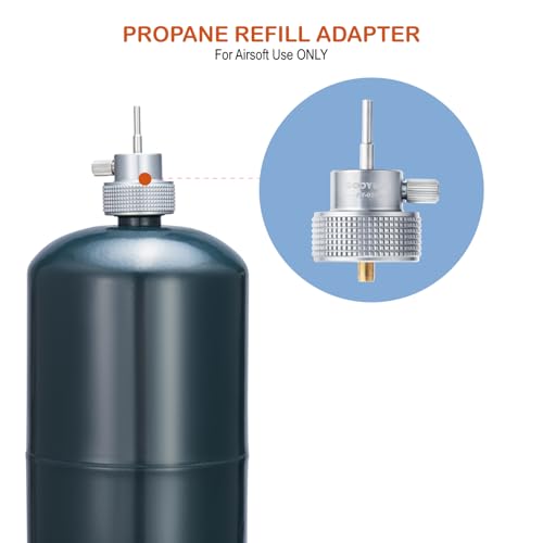 Propane Refill Adapter with Silicone Oil Port,Airsoft Propane Fill Adapter for Green Gas