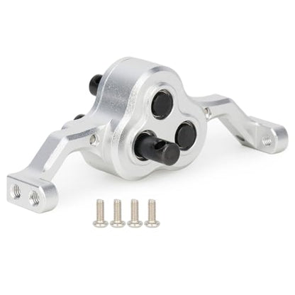 Aluminum Transfer Case Gearbox 70mm Width Underdrive 30% for 1/10 RC Crawler Cheater Rigs LCG Chassis Build DIY Upgrade Parts (Silver) - color: Silver