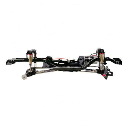 1/10 RC Crawler 313mm Chassis Kit, DIY Rolling Frame Assembly with 2-Speed Gearbox, 35T 550 Motor, Axles and Links for RC Crawler Build (Without Wheels)