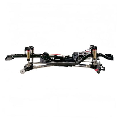 1/10 RC Crawler 313mm Chassis Kit, DIY Rolling Frame Assembly with 2-Speed Gearbox, 35T 550 Motor, Axles and Links for RC Crawler Build (Without Wheels)