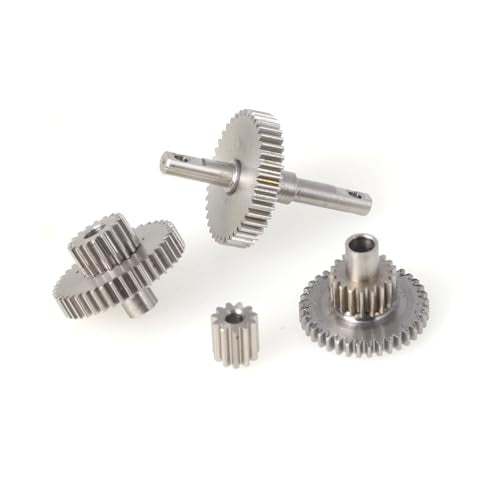 LCX Racing 1/18th RC Crawler Car Stainless Steel Transmission Gearbox Gears Set for TRX4M, Upgrades Parts Accessories (16.6:1)