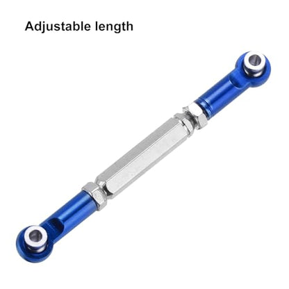 MECCANIXITY Adjustable Turnbuckles Camber Link Linkages Aluminum Alloy RC Car Steering Pull Rod Servo Linkages Tie Rod for 2WD 1/10 RC Car Crawler（Dark Blue） - color: Dark Blue