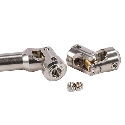 SCX10 Drive Shaft 2PCS SCX10 Driveshaft Stainless Steel Rear Front Driver Shaft 68-229mm Cut to Length for 1/10 RC Crawler LCG Rig Sportsy Scalers GSPEED Capra SCX10 Pro Element DIY SCX10 (Silver) - color: Silver