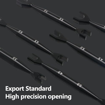 3pcs Aluminum Alloy Wrench 3-4mm 4.5-5mm 5.5-7mm Double End Universal Spanner Open End Small Wrench Set Repair Tool For Rc Car SCX10 Truck (Black) - color: Black