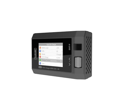 Black ToolkitRC M8P 600W 20A 2.4 TFT inch Color LCD Screen Balance Charger Discharger for 1S - 8S Lipo RC Racing Drone Battery