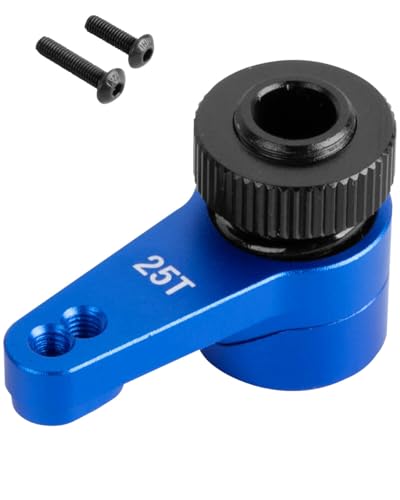 Aluminum 25T Unloading Steering Servo Horn Servo Arm Upgrades Part for 1/10 RBX10 SCX10 90046 Capra 1.9 UTB L0 S1 1/8 LMT Solid AXLE 4WD Monster Truck LOS04022 RC Car,Navy Blue - color: Navy Blue - (25t Servo Arm)