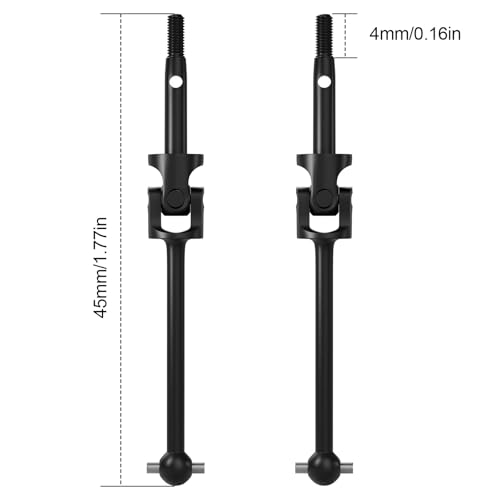 RC Car Drive Shafts Compatible with Losi Micro-B 2S 2WD 1/24 RC for Buggy for Racing Cars Upgrades Parts 2PCS Steel Rear Axles Drive Shafts CVD