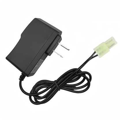 Airsoft RC Battery Charger for 9.6V (8S) NiMH/NiCd Battery Packs, 250mA AC Plug Charger with Mini Tamiya Connector for RC Hobbies Airsoft Guns RC Cars RC Airplanes