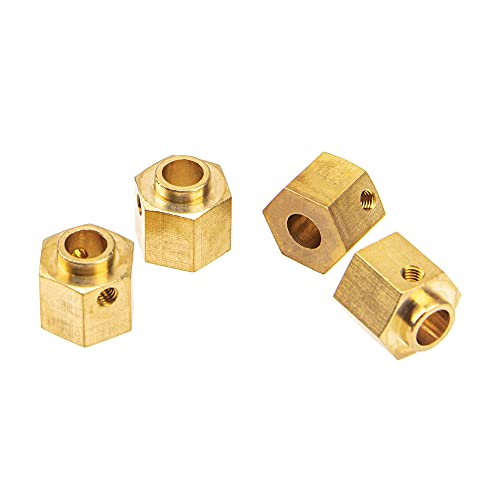 RC Hex Hub 12mm Brass Wheels Hex Drive Extension Adapter Counterweight Compatible with Axial SCX10 III AXI03007 RC Crawler