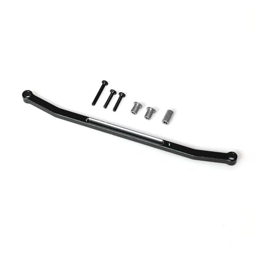 Aluminum Steering Pull Rod RC Upgraded Parts for LOSI 1/18 Mini LMT 4X4 Brushed Monster Truck RTR-LOS01026 RC Car, Black - color: Black Steering Rod