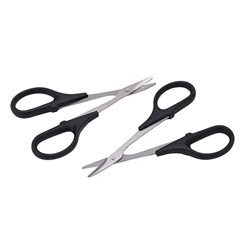 RC Curved Scissors and Hole Puncher Kit, Aluminum Alloy Body Reamer for RC Car Drone Shell Trimming, 014mm Adjustable Cutter with Ergonomic Grip (Black) - color: Black