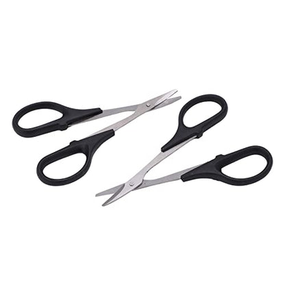 RC Curved Scissors and Hole Puncher Kit, Aluminum Alloy Body Reamer for RC Car Drone Shell Trimming, 014mm Adjustable Cutter with Ergonomic Grip (Black) - color: Black