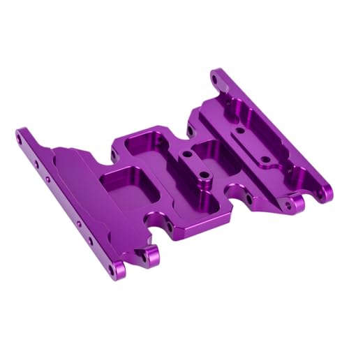 Aluminum Center Transmission Skid Plate Mount for Axial SCX10 II 90046 90047 1/10 RC Crawler Upgrades Parts (Purple) - color: Purple