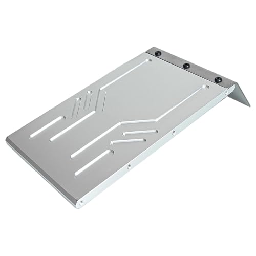 harayaa 1/7 RC Car Skid Plate Chassis Maintenance Replaces Guard Easy to Install Sturdy Protector Protection for RC Crawler 4WD, Silver - color: Silver
