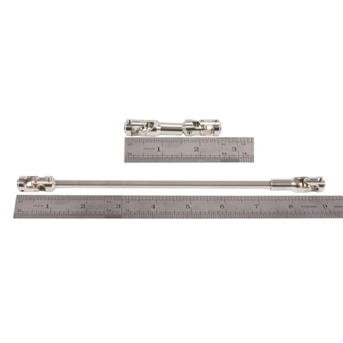 SCX10 Drive Shaft 2PCS SCX10 Driveshaft Stainless Steel Rear Front Driver Shaft 68-229mm Cut to Length for 1/10 RC Crawler LCG Rig Sportsy Scalers GSPEED Capra SCX10 Pro Element DIY SCX10 (Silver) - color: Silver