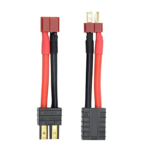 2Pairs RC Lipo Battery Charger Cable for T Plug to T/R Adapter Compatible with Slash/Rustler/Stampede/Bandit/E Revo RC CaR