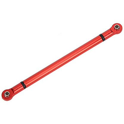 Plplaaoo RC Crawler Chassis Link Rod – 8 PCS Aluminum Alloy Link Rod Set, Chassis Linkage for SCX10 313mm Wheelbase, Fits Axial 90022 90047 1/10 Scale RC Car Crawler, Red - color: Red