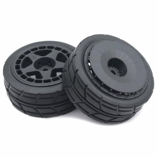 66mm 4PCS 1/10 RC On-Road tires and Hard Plastic wheels set Hex 12mm For WRC Drift Car Conversion 1/10 RC On-Road Car Traxxas Tamiya FW06 TT02 HPI HSP 94122 Kyosho%T066 (black) - color: black