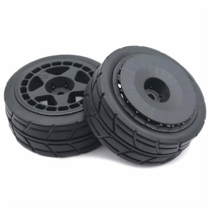 66mm 4PCS 1/10 RC On-Road tires and Hard Plastic wheels set Hex 12mm For WRC Drift Car Conversion 1/10 RC On-Road Car Traxxas Tamiya FW06 TT02 HPI HSP 94122 Kyosho%T066 (black) - color: black